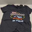 What Happens in Vegas Stays in Vegas Fun Vegas Trip T-Shirt (Black, L)