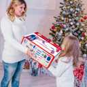 Meland Toddler Basketball Hoop, Pink 4-in-1 Kids Basketball Hoop for Indoor Outdoor Play, Tball Set with Baseball Pop Up Machine, Girls Toys Birthday Gift