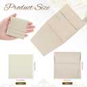 120 Pcs Microfiber Jewelry Pouch 8x8cm Packaging Bag Luxury Gift Fixed Strap Envelope Style Packaging with Cleaning Cloth(Beige)