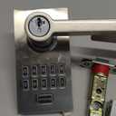 Kwikset SmartCode 917 Keypad Keyless Entry Contemporary Residential Electronic Lever Lock Deadbolt Alternative with Halifax Door Lever and SmartKey Security, Satin Nickel