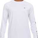 Champion Rash Guard for Men, Long Sleeve Mens Swim Shirt for Fishing Hiking UPF+ 50 SPF Sun UV Protection, Quick Dry (White, XL)