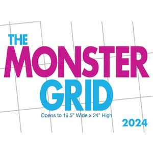2024 Monster Grid Deluxe Wall Calendar