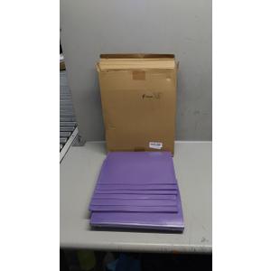 Fulmoon 12 Pcs Economy View 3 Ring Plastic Binder 12.2 x 9.8 Inch Plastic Round Ring Binders with Pockets Notebinder for Meetings for Home, Office, School(Purple, 1 Inch)