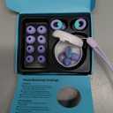 JUSTRVN Kids Ear Plugs(6+yrs)-2 Pairs of Reusable Noise Reduction Earplugs for Small Canal With 6 Tips,Soft Silicone Earplugs for Sleeping,Focus,Travel,Socializing,Concert&Hearing Protection 25dB-30dB (1 pair (Pack of 1), Orchid+green)