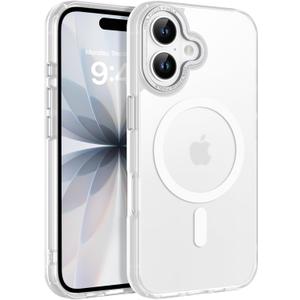 BENTOBEN Magnetic for iPhone 17 Case 6.3" 2025, [Compatible with Magsafe] Slim Cute Matte Translucent Shockproof Drop Protective Bumper Women Men Phone Case Cover for iPhone 17, Frosted White