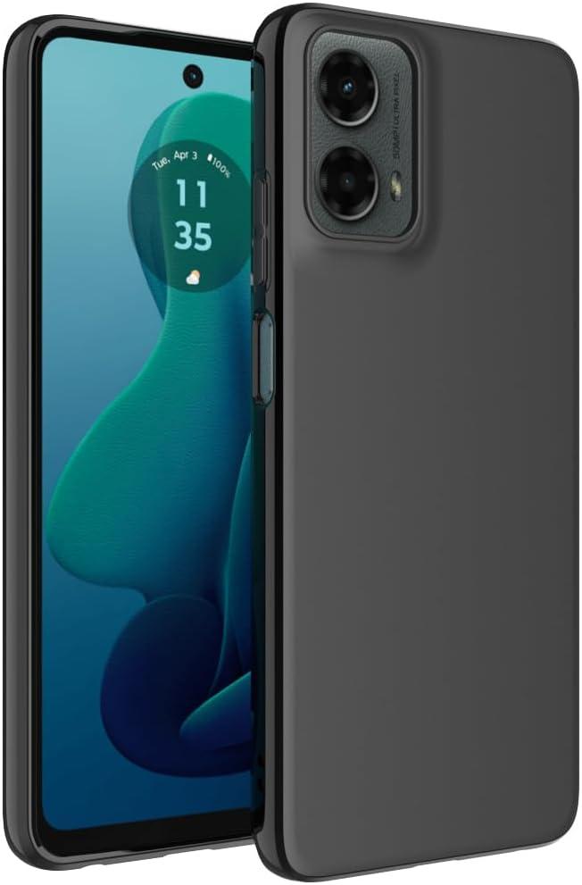 for Motorola Moto G Play 2024 Case, Slim Fit Design, Flexible Frosting TPU Scratch-Resistant Phone Case, Black