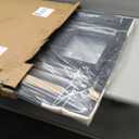 No Pawblems 55" Extra Tall Pet Gate with Adjustable Cat Door, 29-43" Auto Close Dog Gate, NO Drilling Pressure Mounted for Doorways/Hallways, 1.37" Narrow Bar Spacing, Black