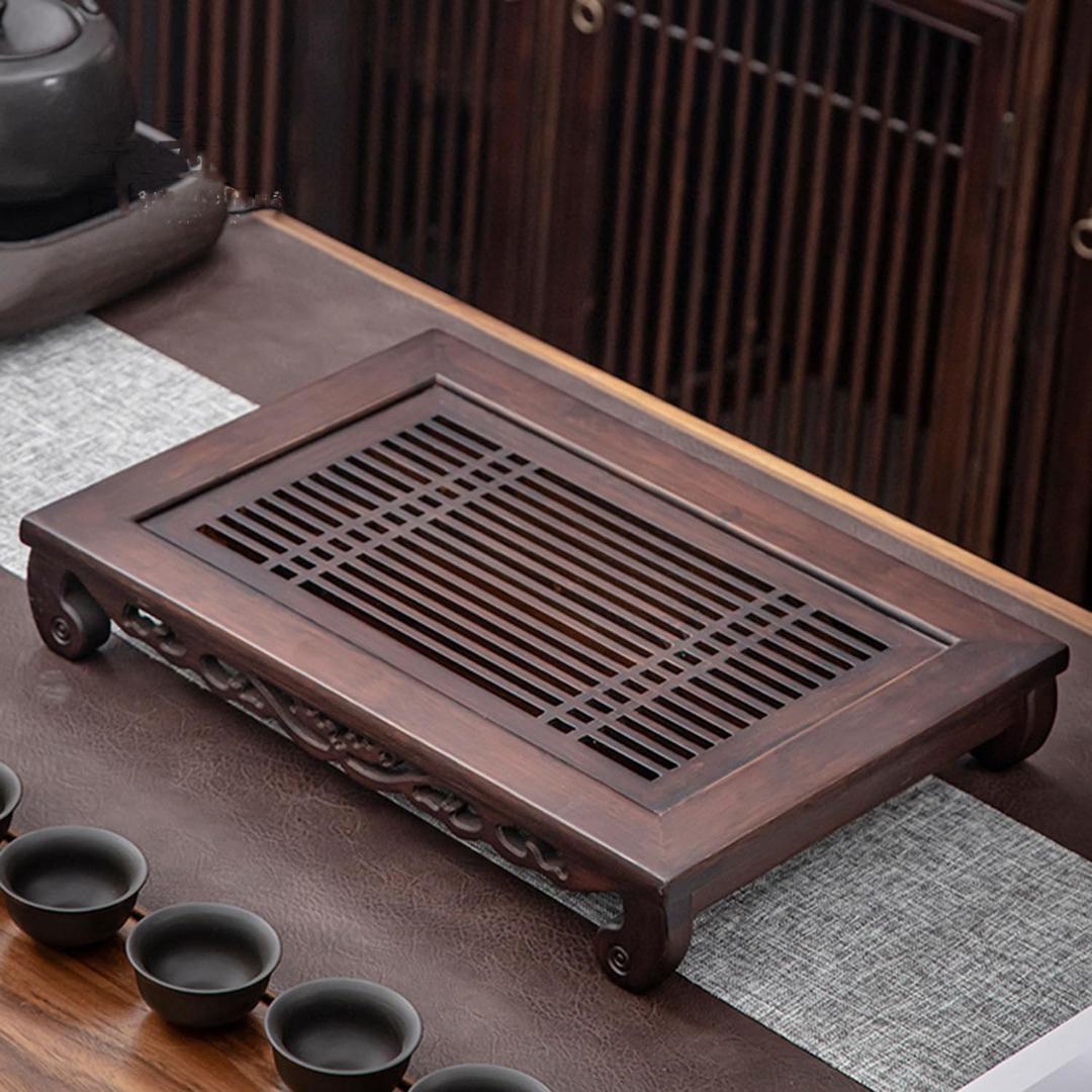 16 Inch Chinese Gongfu Bamboo Tea Tray with Water Storage for Kungfu Tea Set