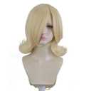 Blonde Princess Wig with Bangs, Long Wavy Platinum Blond Game Cosplay Synthetic Blonde Wig for Halloween Costume Party Anime