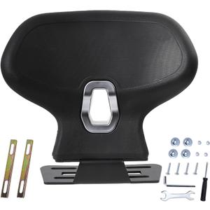 Mokuo C-Shape Motorcycle Backrest - Universal Easy-Mount Base, Comfortable Body-Hugging Support with PU Foam, Fits ATV Scooter Cruiser Moped & Bike