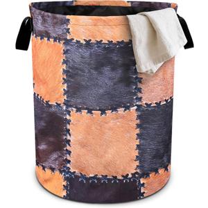 Retro Cow Prints Laundry Basket Laundry Hamper With Handles Collapsible Laundry Baskets Storage Basket For Room Bathroom Bedroom Decor