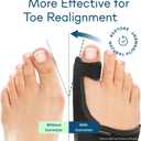 Caretras 2-Pack Bunion Corrector for Women & Men, Orthopedic Bunion Splint for Hallux Valgus Pain Relief, Big Toe Separator, Adjustable Day/Night Support, Comfortable Hammer Toe Straightener