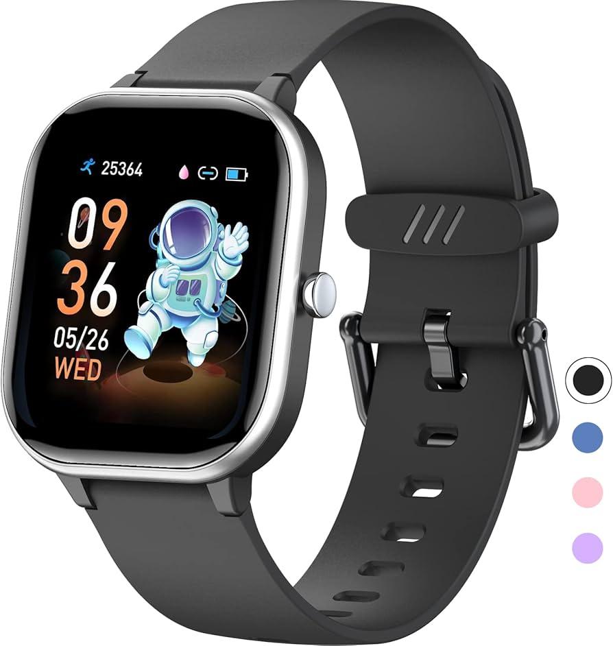 Fitness Tracker Watch for Kids, IP68 Waterproof Kids Smart Watch with 1.5" DIY Dials 19 Sport Modes, Pedometers, Heart Rate, Sleep Monitor, Great Gift for Boys Girls Teens 6-14 (Pink)