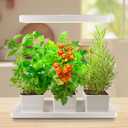 TORCHSTAR Indoor Herb Garden with LED Grow Light, Height Adjustable, 20W Growing System with Automatic Timer, CRI 95+, Full Spectrum Plant Light for Seeds, Vegetation, Home, White, No Pots or Plants