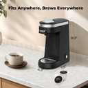 CHULUX Single Serve Coffee Maker for K Capsule, Mini Single One Cup Coffee Machine, Perfect for Small Space, Black