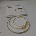 Coitak 3 Tier Cupcake Stand, Plastic Tiered Serving Stand, Dessert Tower Tray for Tea Party, Baby Shower and Wedding (Round-Gold Edge)