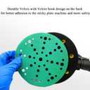 50-Piece Sanding Disc Set, Wet/Dry, 6-Inch, Hook & Loop, 80/120/150/180/220 Grit Assortment for Random Orbital Sander, Automotive, Wood, Metal Polishing