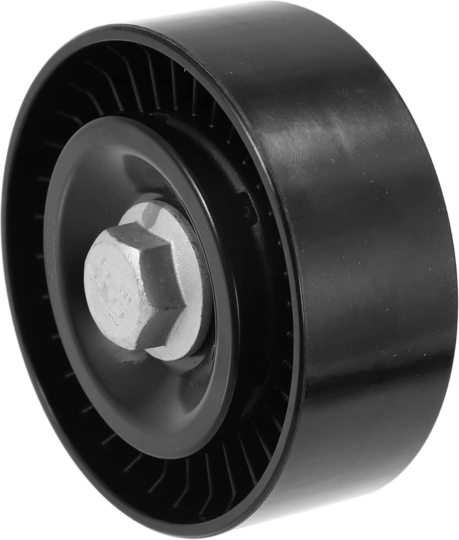 X AUTOHAUX 11287549557 Car Drive Belt Idler Pulley Deflection Guide Pulley for BMW 545i 2004-2005 for BMW 550i 2006-2010