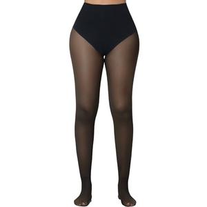 SHAPSHE Fleece Lined Leggings Women Fleece Lined Tights Pantyhose Winter Tights for Women Sheer Skin Colored Leggings Thermal Pantyhose Translucent Stockings