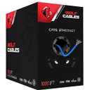 WOLF CABLES | Heavy-Duty CAT6 Ethernet Cable 1000ft | UTP, 23AWG, 550MHz | Stable & Remarkable Performance (Blue)