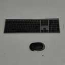 Wireless Keyboard and Mouse, Vssoplor Rechargeable Quiet Full-Size Keyboard and Mouse Combo Set Ultra Slim Design for Laptop, PC, Notebook, Desktop-Dark Gray