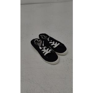 Soda Flat Women Shoes Linen Canvas Slip On Sneakers Lace Up Style Loafers Zig-S 6.5