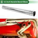 Motoforti 4.5" OD Straight Tubing Mandrel Tube Pipe 48" Length T304 Stainless Steel Universal Fit Piping Silver Tone