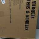 Pooqla 4 FT Marquee Light Up Letters, Black Marquee Letter Lights 4 Feet Tall, Giant Letter Sign Big Mosaic Letters for Balloons Birthday Party Anniversary Wedding Decorations, Warm White Letter F