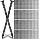 Handepo 400 Pcs Landscape Edging Nails Bulk 8 Inch Spiral Landscape Anchoring Spikes Plastic Edging Nails Yard Garden Anchoring Spikes for Weed Barrier Paver Edging Artificial Turf Stakes