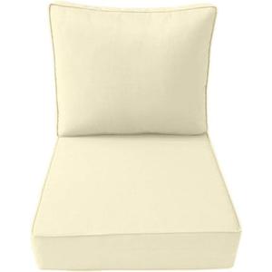 *Cover ONLY*-Outdoor Deep Seat Backrest Pillow Slipcover Piped Trim Medium-AD005
