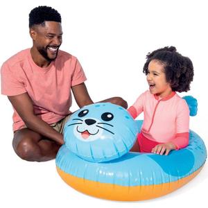 Intex Blue Inflatable Racing Car For Kids Ride-on Pool Cruiser Beach Float Toy