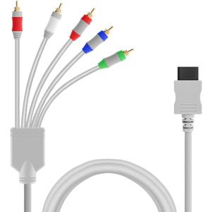 6Ft Component HD AV Cable to HDTV-EDTV (High Definition 480p) Compatible with Nintendo Wii and Wii U