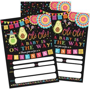 Your Main Event Prints Fiesta Baby Shower Invitation - Taco Baby Shower - Invite - Gender Reveal Fiesta Invitation - 20 Fill-in Invitations and Envelopes