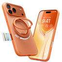 TORRAS O3 Fitness for iPhone 17 Pro Max Case, Fit for MagSafe with 360°Stand, Mil-Grade Protection, Camera Control, Translucent Slim, 6.9″,Cosmic Orange