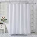 Bath Room Waterproof Curtain Thickened Polyester Plain White Modern Style Easy to Install Decorative 24X6