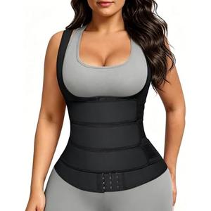 FeelinGirl Waist Trainer for Women Latex Waist Vest Cincher Corset 3 Belts, XXL