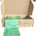 BioBag (USA), The Original Compostable Bag, 2.6 Gallon, 100 Total Count, 100% Certified Compostable Kitchen Food Scrap Bags, Kitchen Compost Bin Compatible