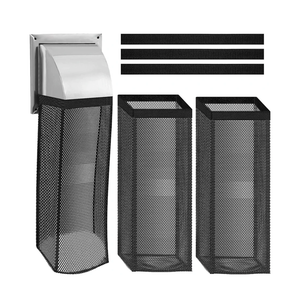 KYZDZQ 3 Pcs Dryer Vent Lint Catcher Bag, Dryer Vent Lint Trap, Dryer Vent Lint Dust Bag, Lint Catcher for 4-inch Dryer Vent Outside (black)