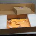 Cool Mini Wood Floor Lamp for Living Room Bedroom Bedside - Office Corner Decorative Reading Standing Light Creative Swing Arm Arc Design Gift for Kids Room - LED Bulb Included (Egg Yellow)