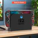 Dockable Protective Case for Nintendo Switch 2 2025 - Cute Cartoon Red Design Clear TPU Slim Hard Cover for Joycon 2 for Women Teens Girls Boys