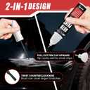 Touch Up Paint for Cars (Solid Black PBSB), Compatible with Tesla Model Y/3/X/S, 0.4 fl oz Color Accurate 2-in-1 Car Paint Scratch Repair Pen, Easy to Use, Fast-Drying, Long-Lasting