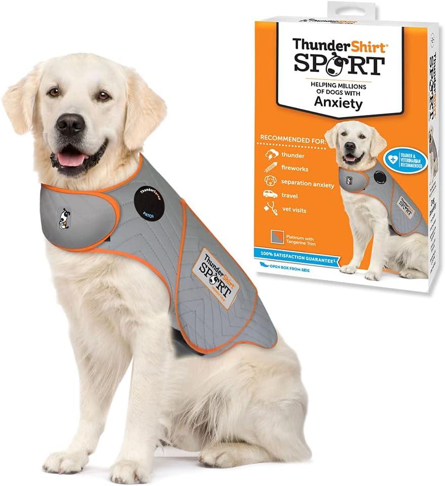 ThunderShirt for Dogs, X Large, Platinum Sport - Dog Anxiety Relief Calming Vest