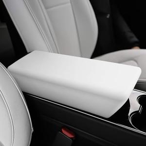 CARENTR Center Console Non-Slip Armrest Cover – Specifically Designed for the New Tesla Model Y 2025 2026 Refresh (Juniper) and Tesla Model 3 Refresh (Highland) – New Model Y Juniper Accessories White