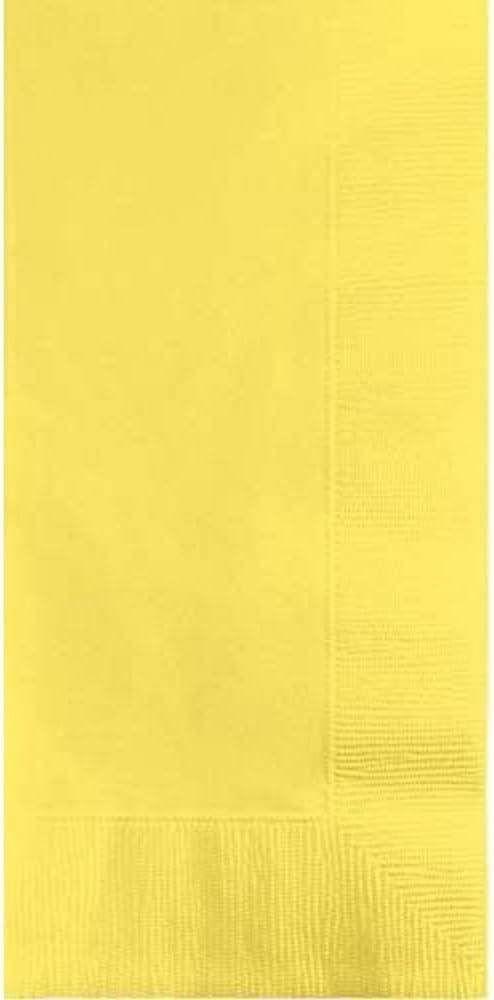 Creative Converting Touch of Color 2-Ply 50 Count Paper Dinner Napkins, Mimosa - 67102B