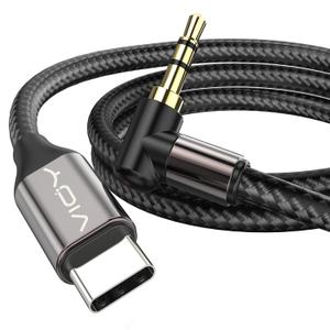 VIOY 10 Pack USB C to Aux 3.3 FT, Type C to 3.5mm Male Aux Cord for Car 90 Degree, USB-C to Headphone Stereo Cable Compatible with iPhone 16/15/Plus/Pro/Pro Max, Galaxy, iPad/Pro/Air