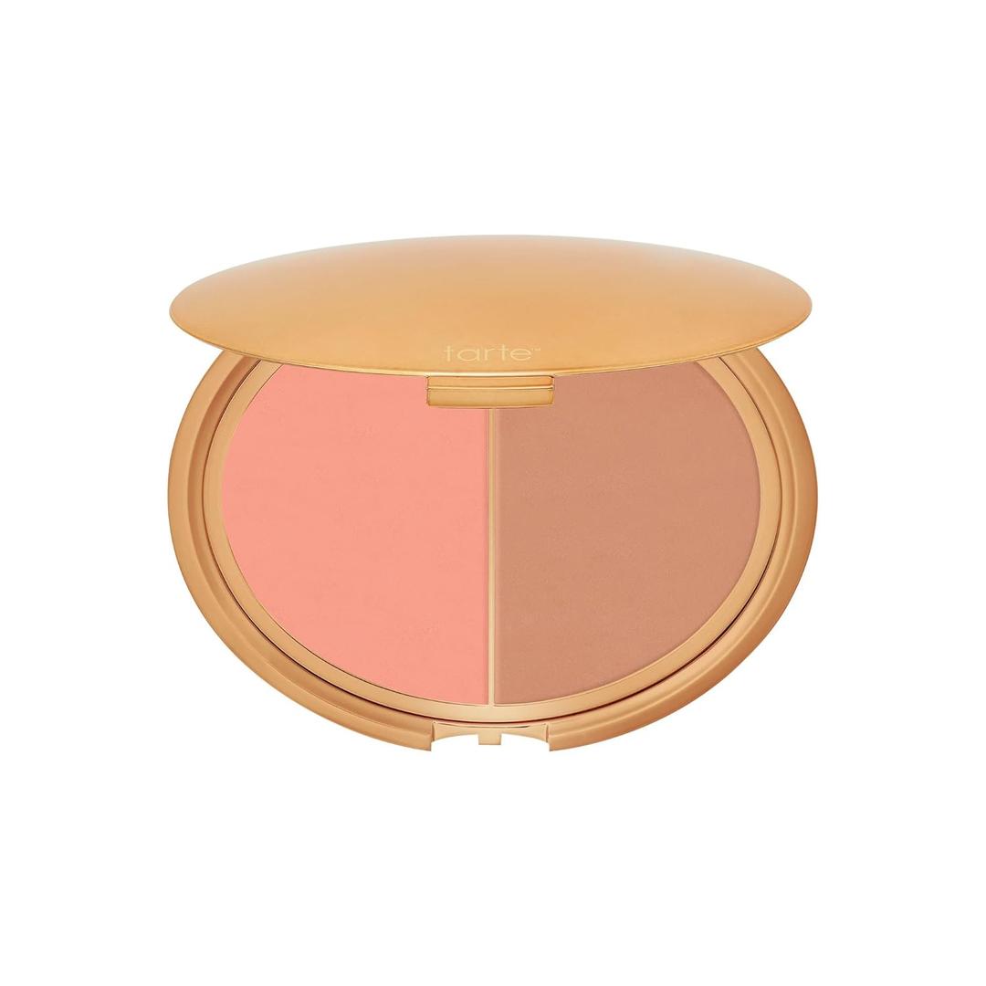 tarte Park Ave Princess Cream Cheek Duo  Blush & Bronzer Duo with Buildable Waterproof Cheek Tint Infused with Coconut, Vitamin E & Guava Seed, Vegan & Cruelty Free (fair to light)