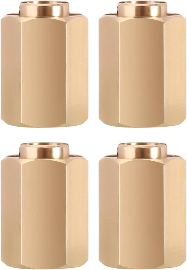 INJORA 12g/Set Brass Wheel Hex Hub 10mm Extenders Adaptor for TRX4M Redcat Ascent18 1/18 RC Crawler Car Upgrade Parts(12g/Total)