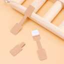 SUPVOX Kraft Paper Labels 300Pcs Blank Adhesive Jewelry Price Tags for Rings Bracelets Necklaces DIY Crafts and Display