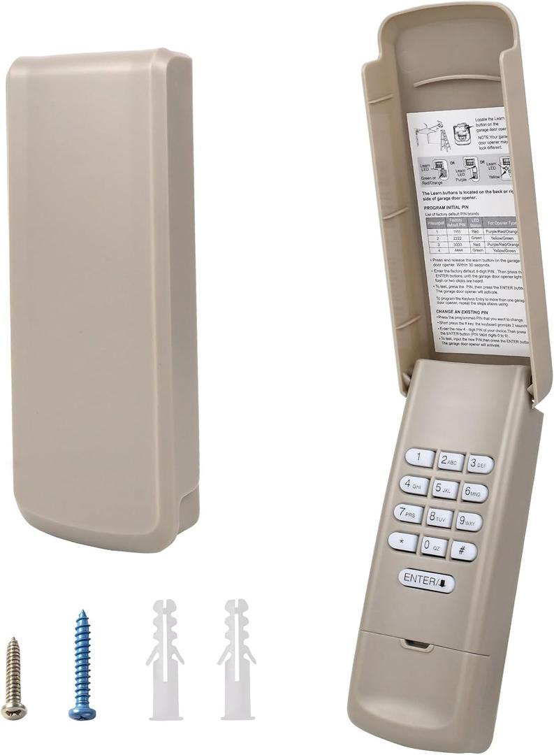 2026 Upgraded 877Max/878Max Garage Door Opener Keypad Compatible with LiftMaster, Chamberlain,Craftsman Garage Openers Manufactured Since 1993.Replace for G940EV-P2,CMXZDCG440, Grey.