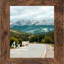 4x5 Picture Frame for Wall Hanging or Tabletop, Wood 4 x 5 Frame Photo Frame for Wall Horizontally or Vertically, Deep Brown, 1 Pack